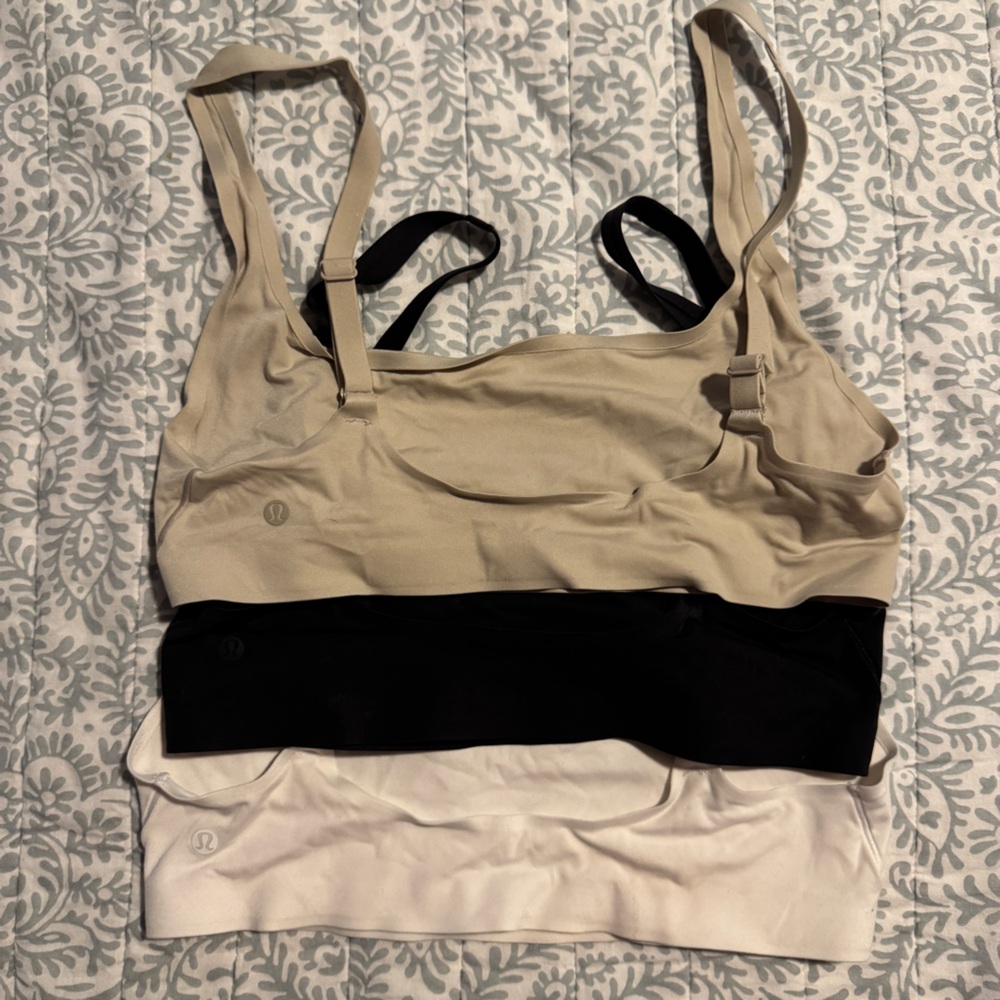 3 Lululemon athletica Wundermost Ultra-Soft Nulu Scoop-Neck bralettes - Picture 2 of 6